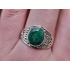 Echt zilveren ring met Smaragd